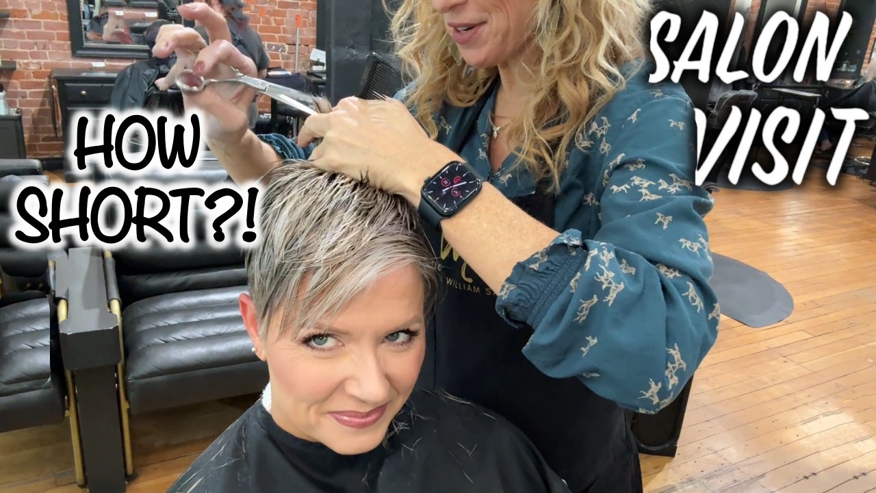 My Pixie Is About to Get SHORTER… But How Short? ✂️ Salon Haircut