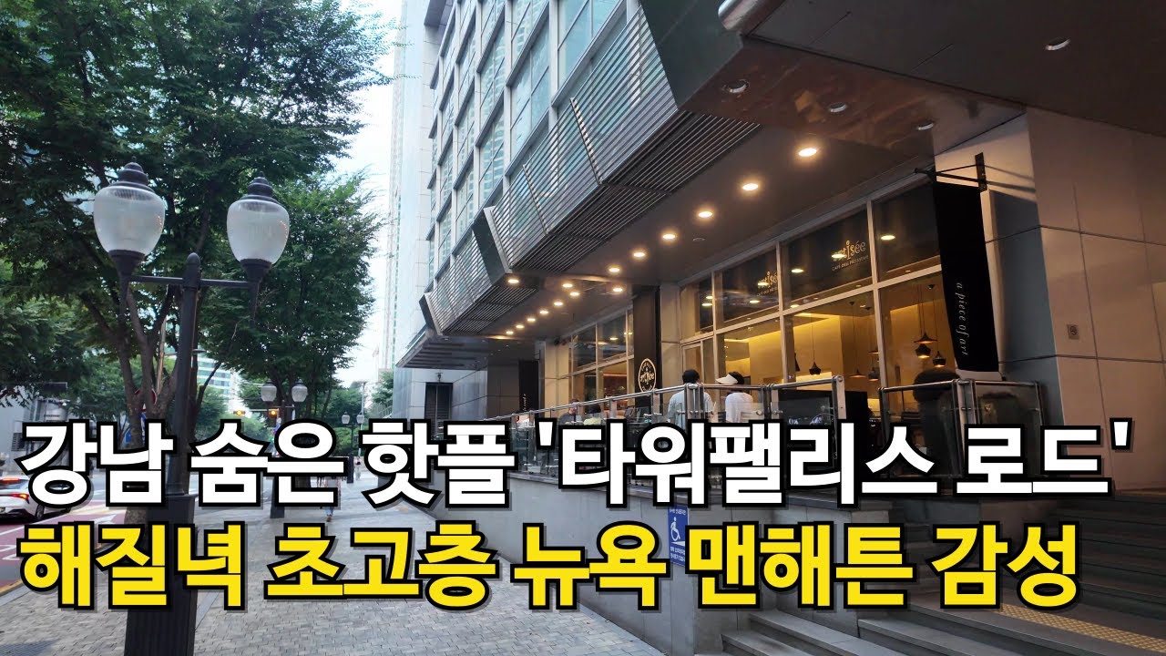 강남 숨은 핫플 타워팰리스 로드 | 해질녁 초고층 거주민 일상 뉴욕 맨해튼 감성