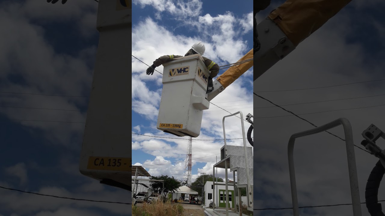 Instrutor Gelcione Silva treinamento NR 35 Resgate em altura cesto aéreo