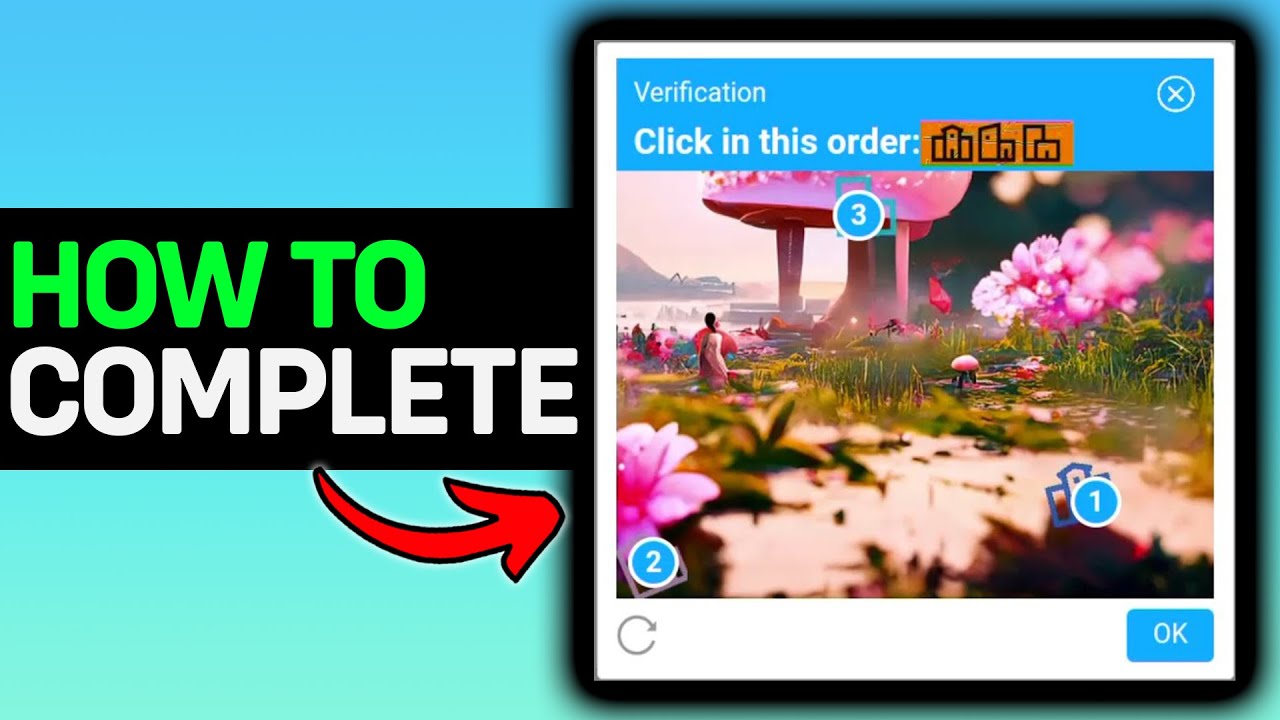 100% SOLVED! How To Complete Click In This Order Verification Puzzle Captcha
