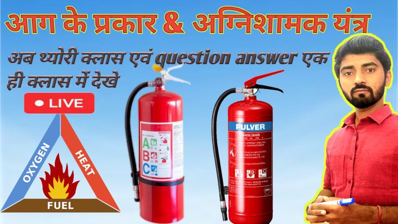 Classification of fire in hindi | types of fire extinguisher | classes of fire in hindi