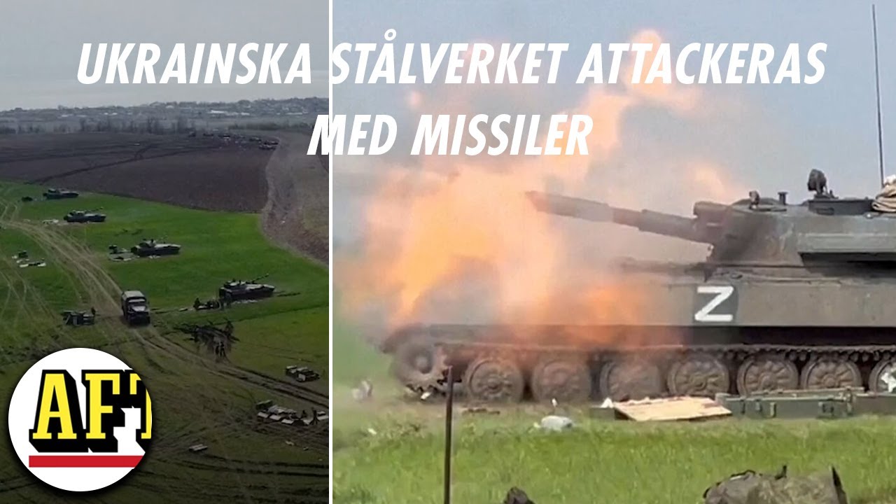 Ukrainska stålverket attackeras med missiler – och flygblad