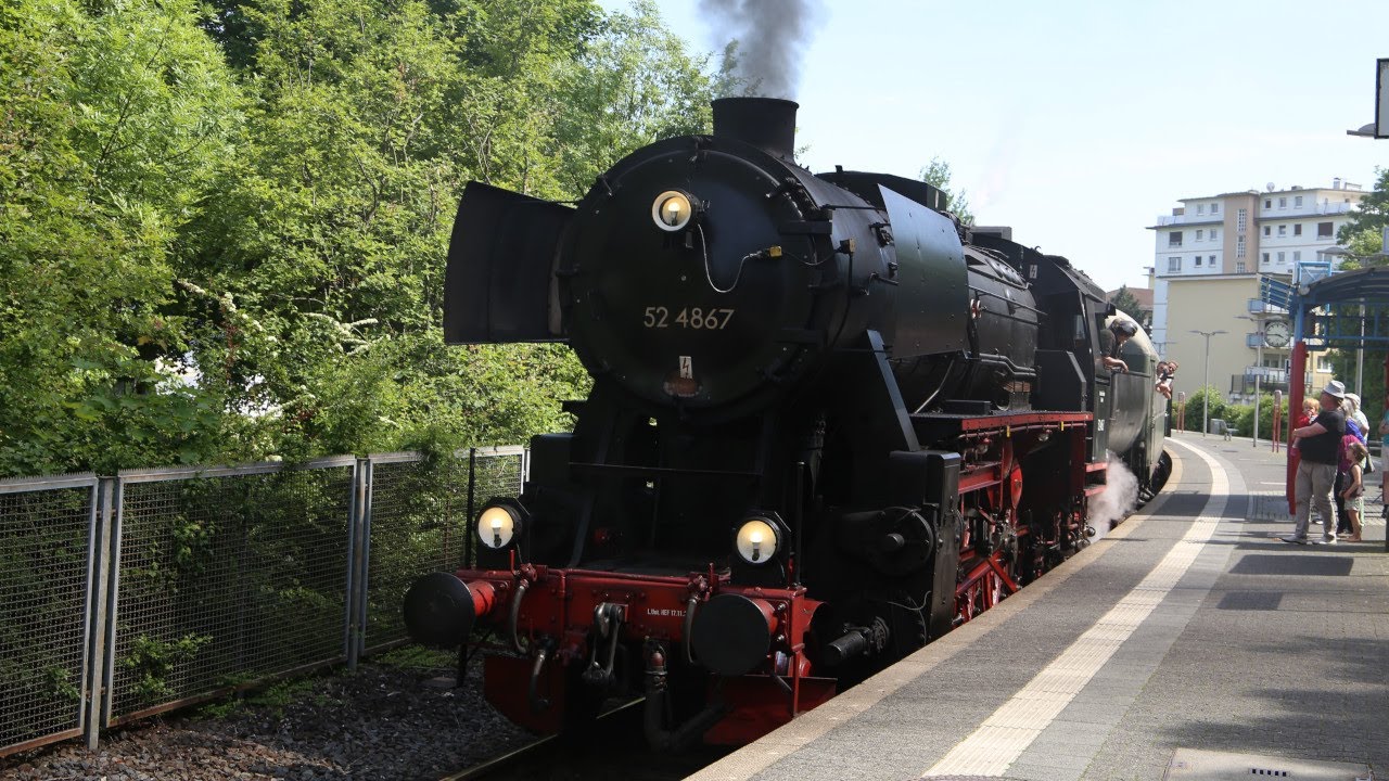 Mit Volldampf in den Taunus nach Königstein (28/29.5.2023) - unterwegs mit 52 4867 der HEF