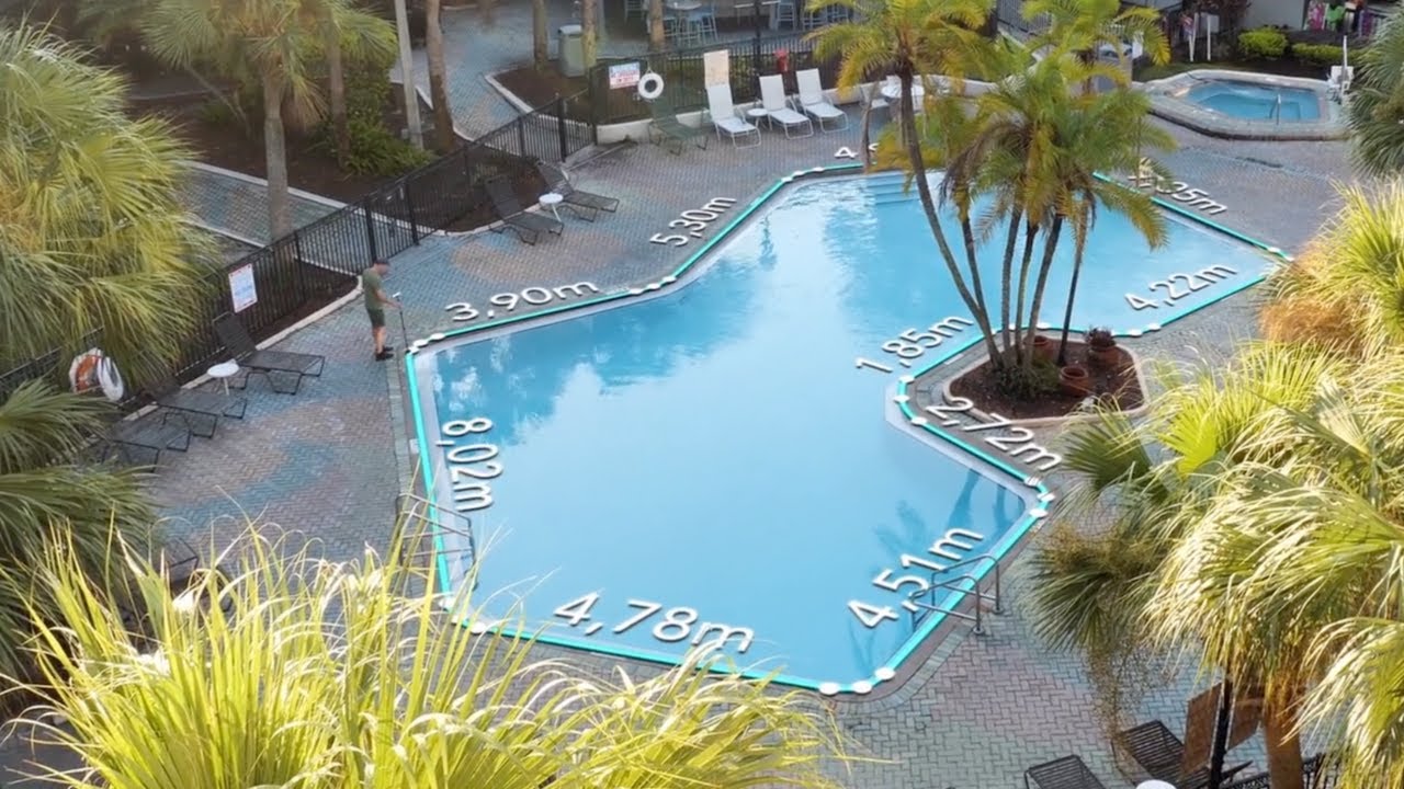 Mide con facilidad piscinas irregulares o con forma de riñón