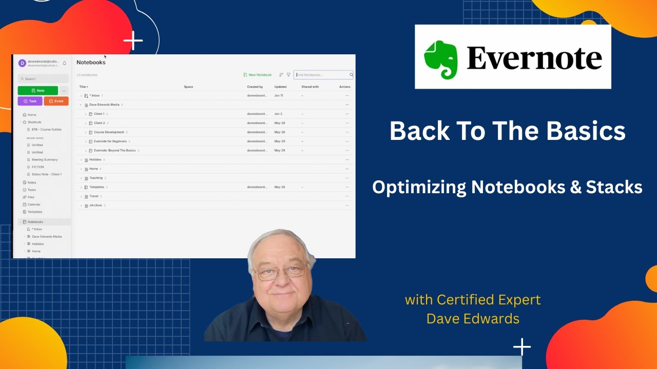 Основы Evernote – как максимально эффективно использовать ваши блокноты и стопки записных книжек.