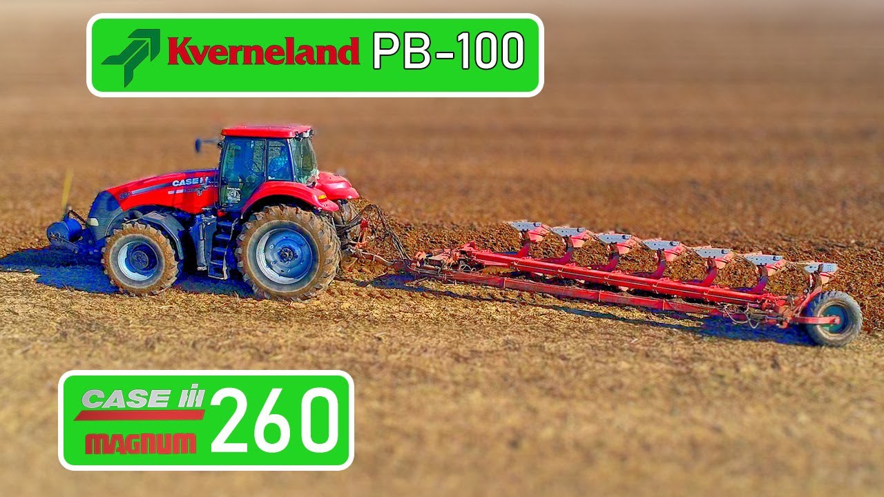 Kverneland PB 100 orka CASE IH 260 Magnum