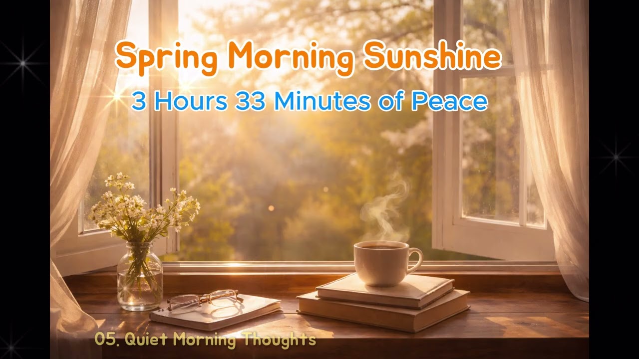 Spring Morning Sunshine ☀️ Soft Acoustic Pop (3:33:33) 봄 아침 햇살 | 공부할 때 듣는 편안한 음악