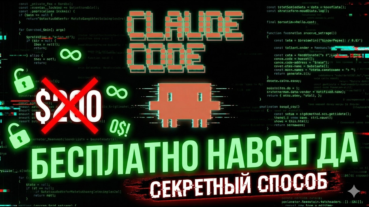 Claude Code БЕСПЛАТНО Навсегда