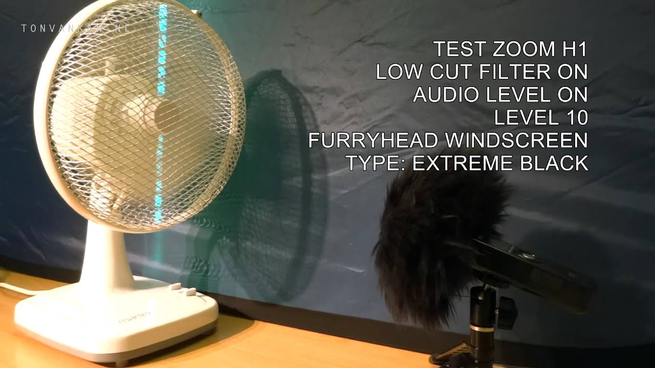 Test Zoom H1 wind test with and without Furryhead windscreen