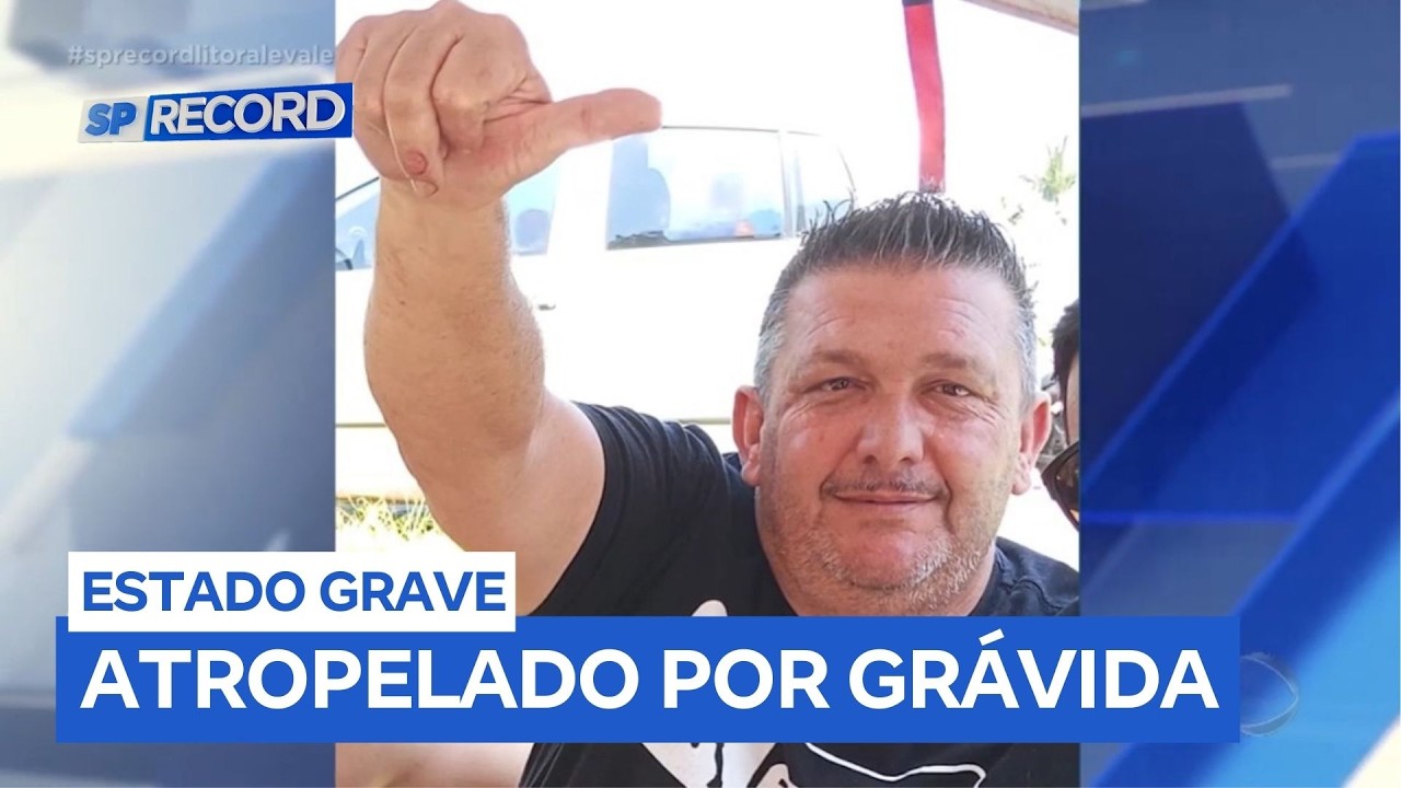 Motociclista atropelado por grávida em Santos (SP) está em coma induzido