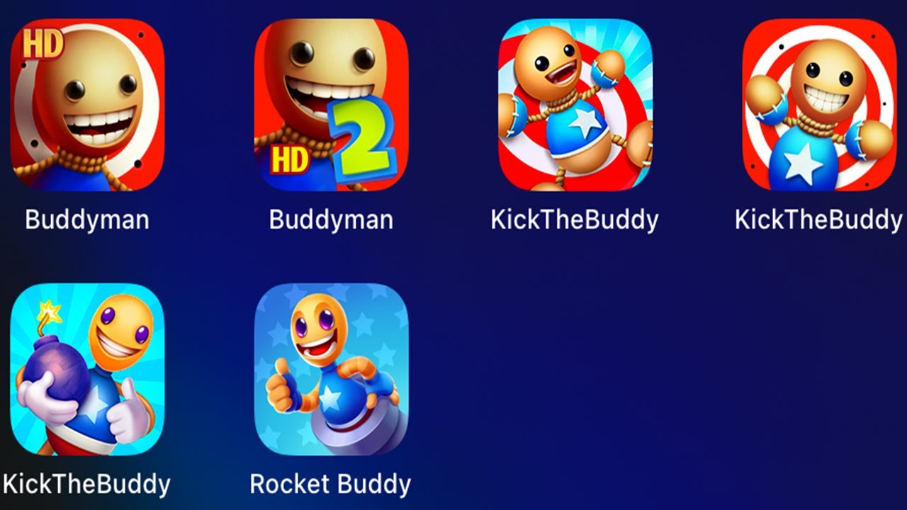 Buddyman Kick 2 vs Kick the Buddy Forever vs Kick the Buddy 2 vs Rocket Buddy