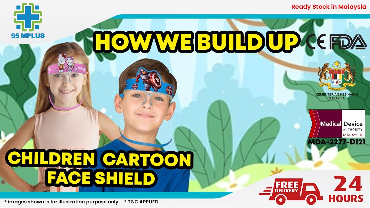 【𝐂𝐇𝐈𝐋𝐃𝐑𝐄𝐍 𝐅𝐀𝐂𝐄 𝐒𝐇𝐈𝐄𝐋𝐃】BUILT IT UP WITH YOUR KID FACE MASK | Protective Face Shield