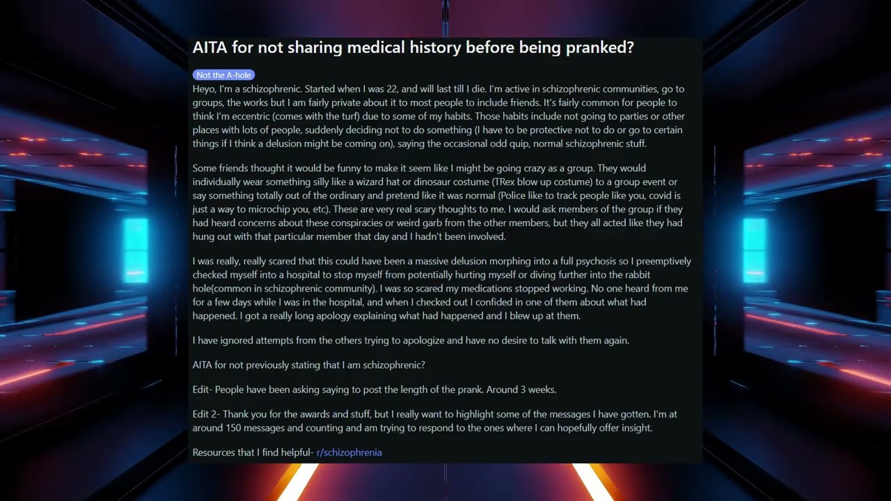 AITA for not sharing medical history before being pranked