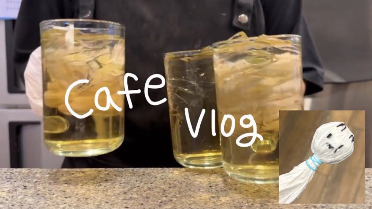 할로윈이라고🎃 손님께서 귀여운 사탕을 주셨ㄷr🫶🏻 | cafe vlog | 카페브이로그 | 카페알바 | 메뉴추천 | 하삼동알바 | 하삼동커피