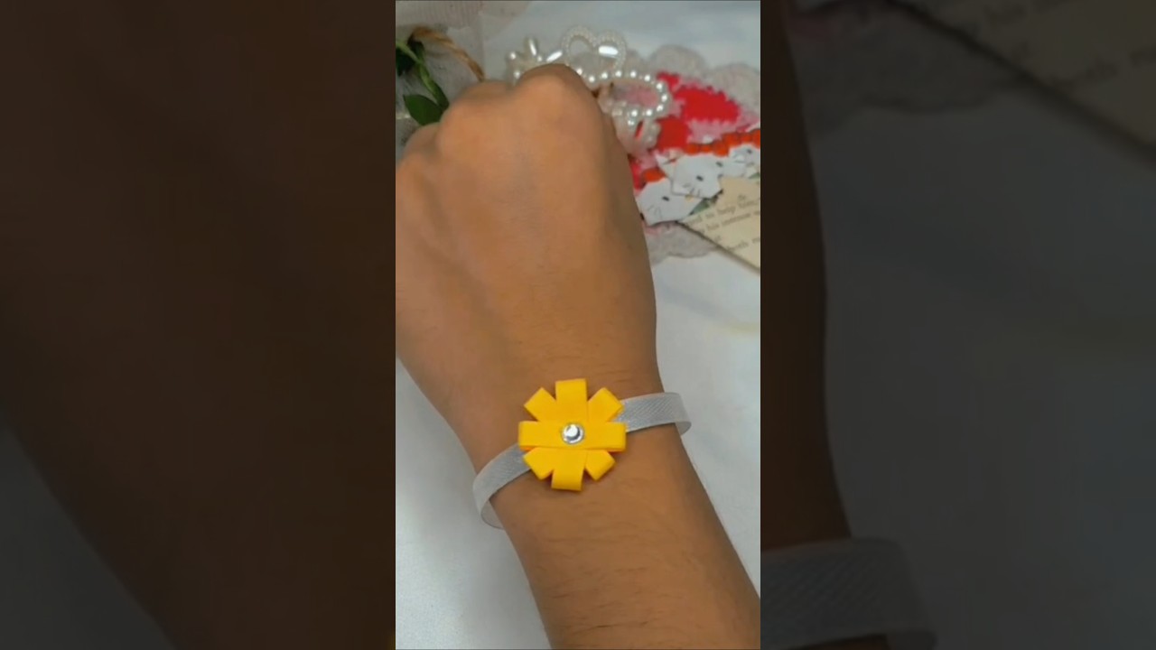 Diy 😍 beautiful rakhi ✨⭐#diy #beautiful #papercraft #gift #craft #for #brother#rakshabandhan #shorts