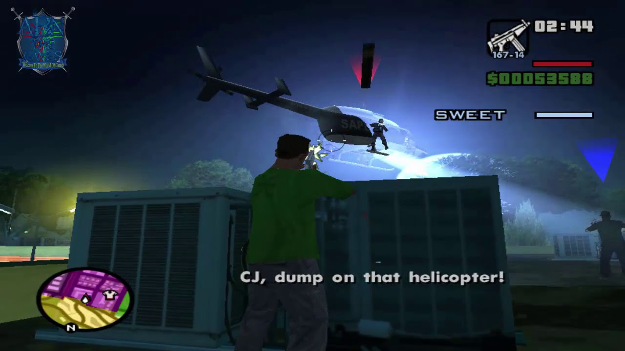 تختيم لعبة GTA San Andreas الحلقة 26 المهمة  cj VS الشرطة (HD)