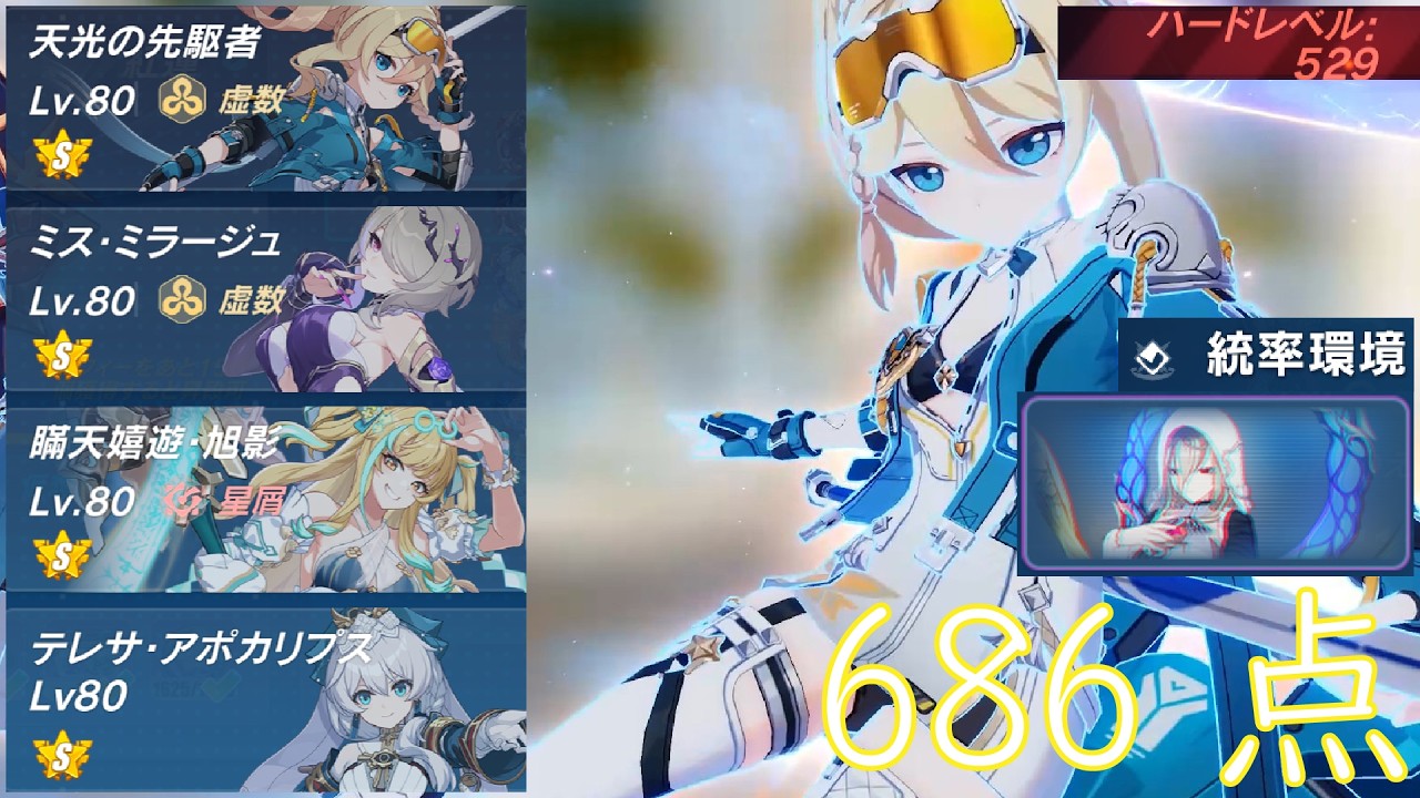 【崩壊3rd】超弦空間 紅蓮HL532 統率環境 アポニア 3686 解説付き