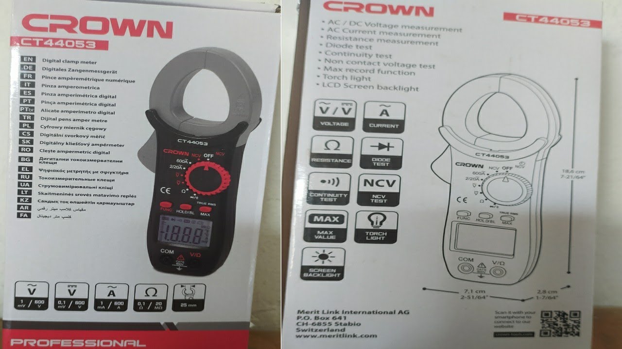 Digital Clamp Multimeter Operate |  Crown CT44053 unboxing | How To Use CT44053 Clamp meter