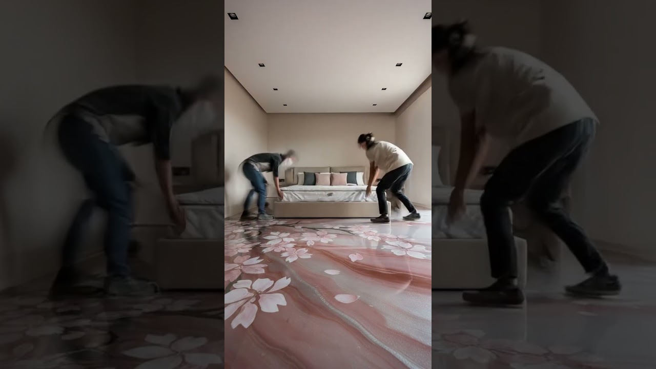 Ultra Glossy Sakura Epoxy Floor | Penthouse Interior 