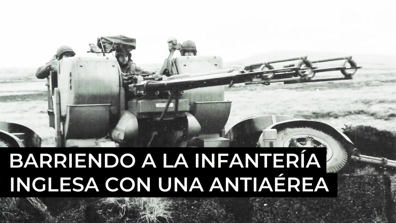 Malvinas | Barriendo a la infantería inglesa con una antiaérea