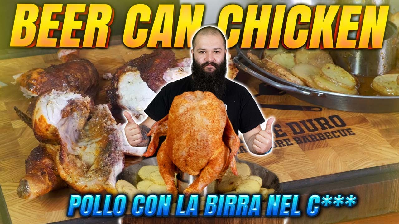 Beer Can Chicken | Ricetta Pollo alla Birra nel Barbecue | Pollo BBQ [con Patate!]