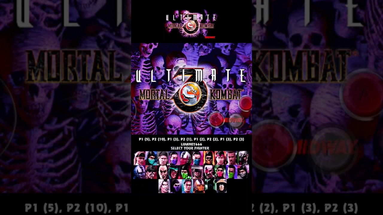 UMK3 Arcade EJB Menu / Unlock hidden characters and options. #ultimatemortalkombat3 #umk3 #mk