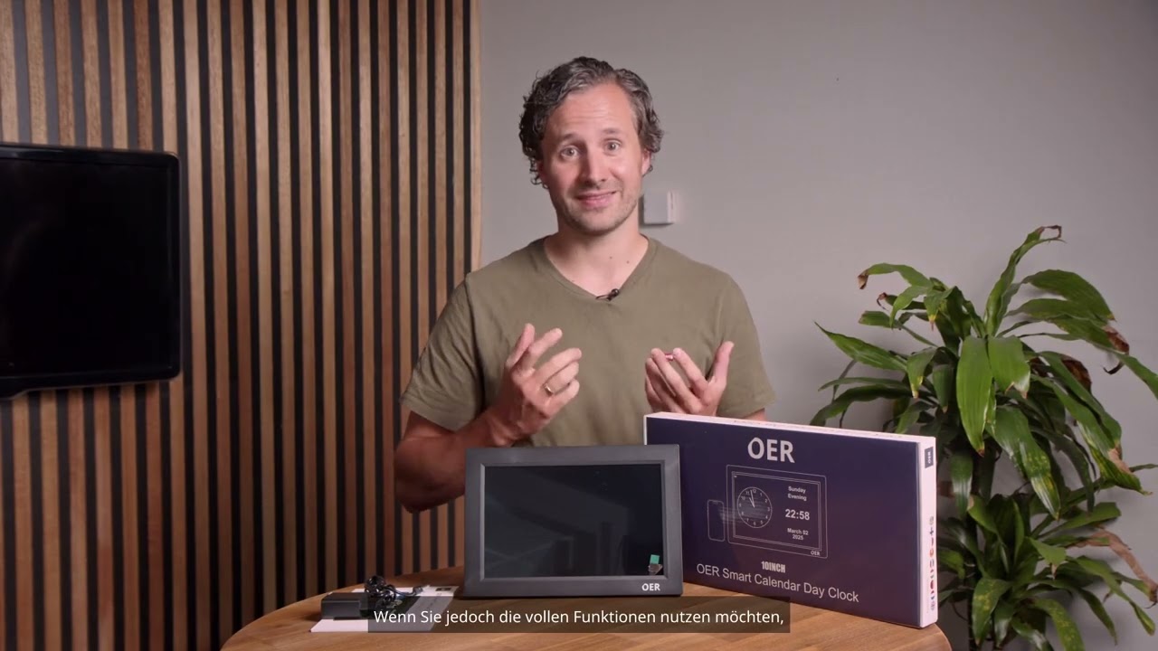 OER Smart Demenzuhr/Kalenderuhr: Auspacken, Installieren und Erklären – Anleitungsvideo