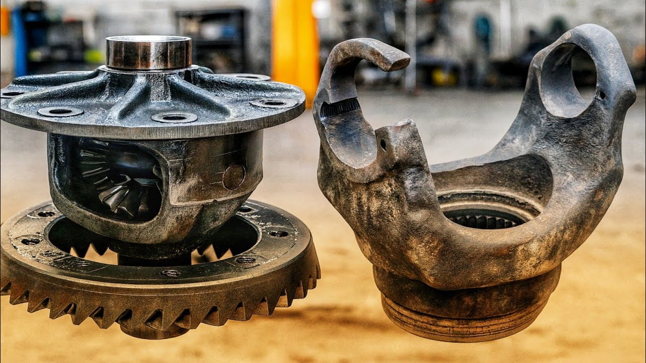 Restoring a Differential Gear + Heavy Truck U-Joint Yoke | Extreme Industrial Repair