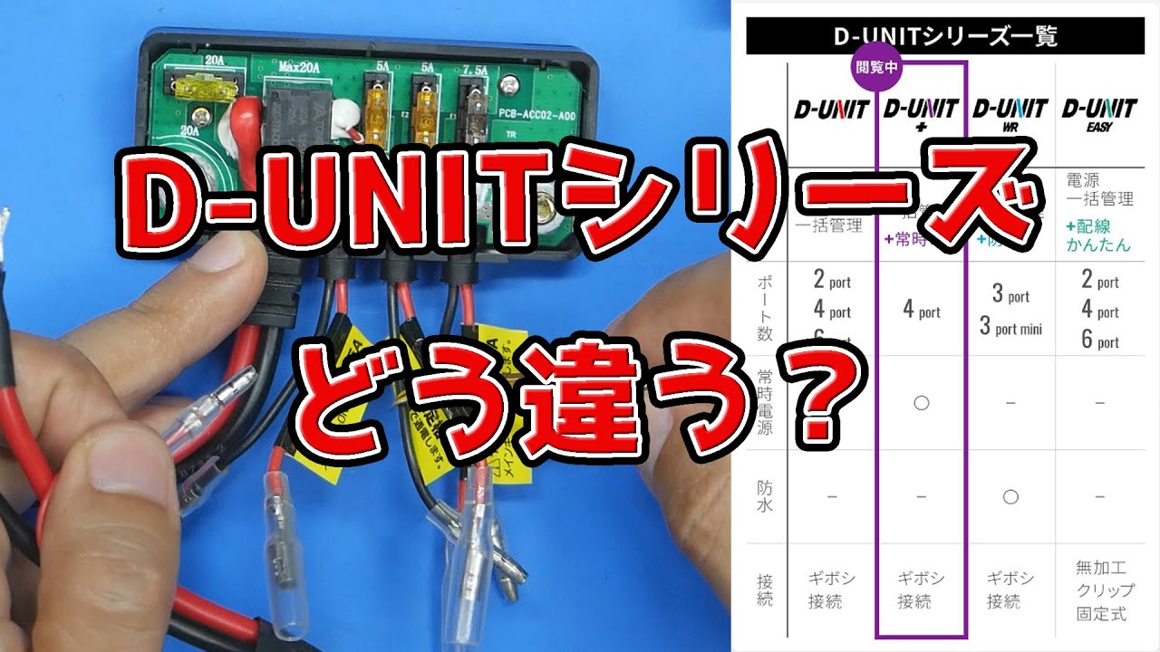 D-UNITシリーズはどうちがう？どれがいい？