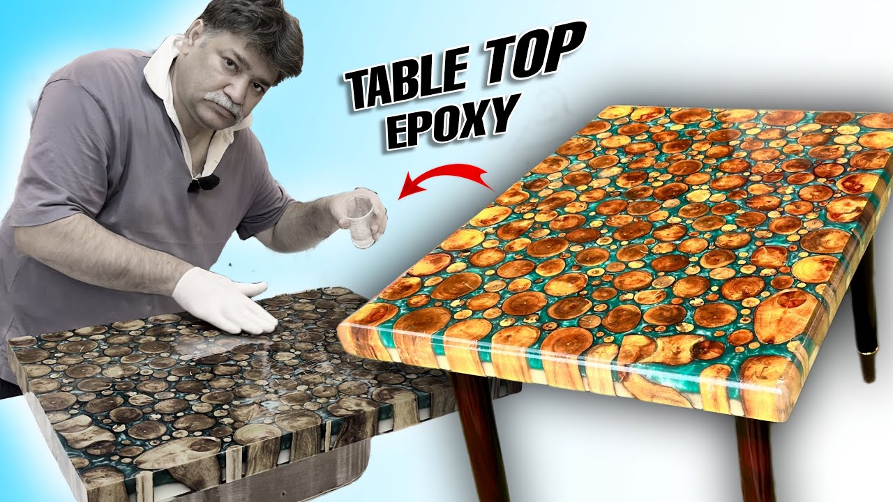 Epoxy Center Table Build With Neem Wood - Start To Finish ( In Hindi )