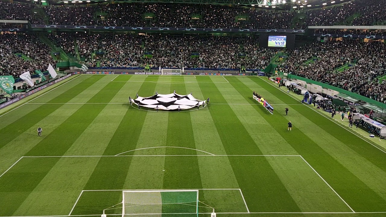 ENTRADA DAS EQUIPAS + HINO LIGA DOS CAMPEÕES | SPORTING - MANCHESTER CITY