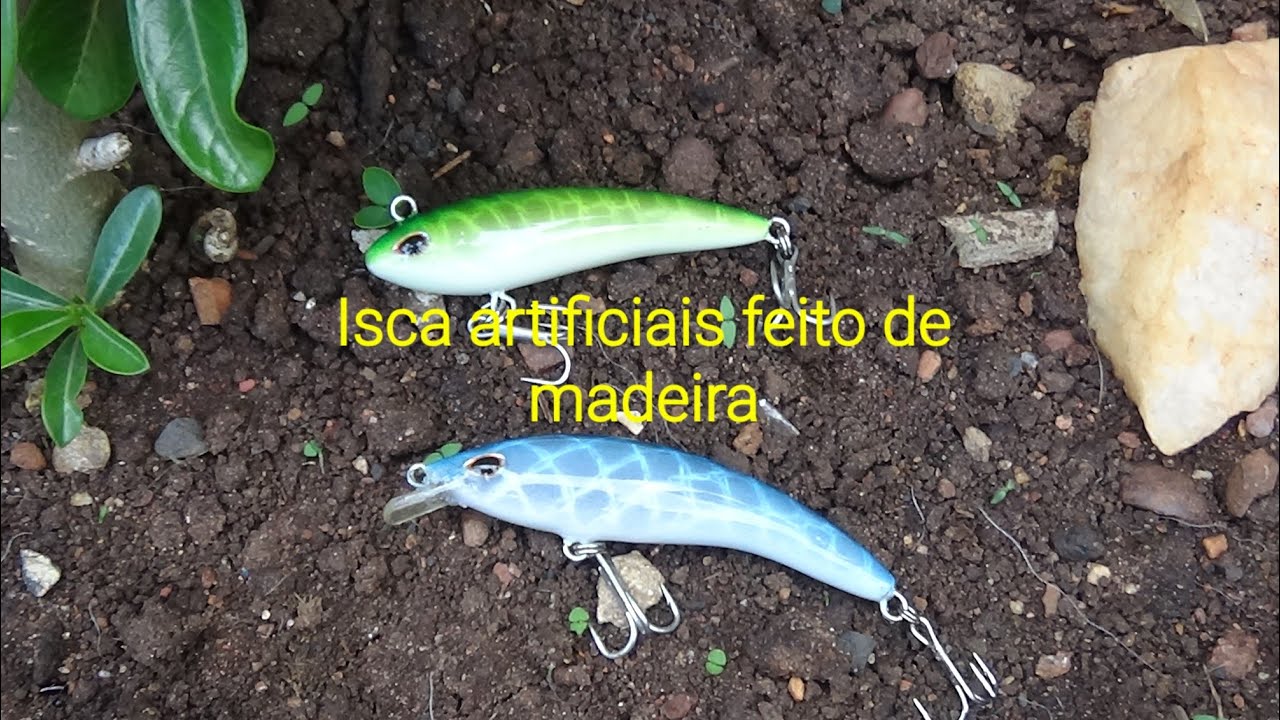 como fazer iscas artificiais  de madeira sem segredos.