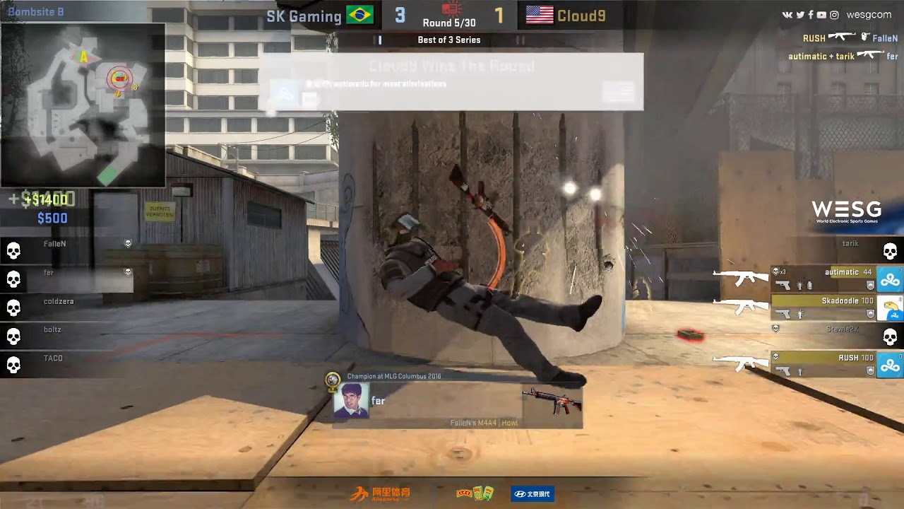 Cloud9 vs SK at WESG North America Regional Grand Finals Map 2
