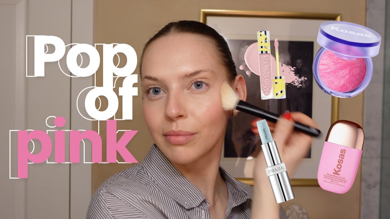 Pop of Pink: Dewy Spring Makeup Look for Glowing, Model-Off-Duty Skin