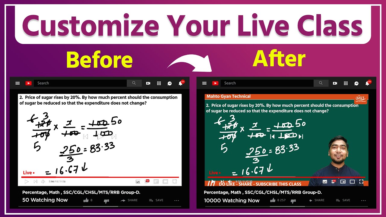 How to Customize Education Live Stream class Like Professional, Custom Digital Board Background.