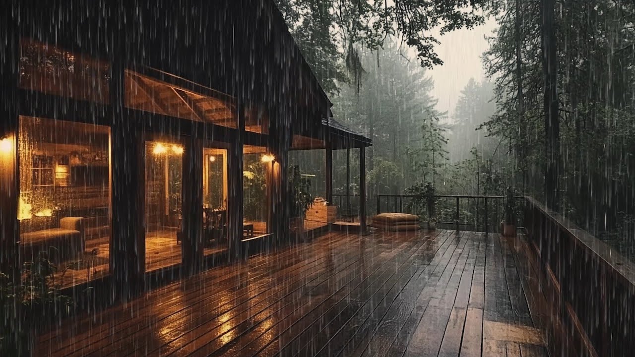 Calm Rain Surrounding the Forest Cabin 🌧 | Deep Sleep Rain Ambience