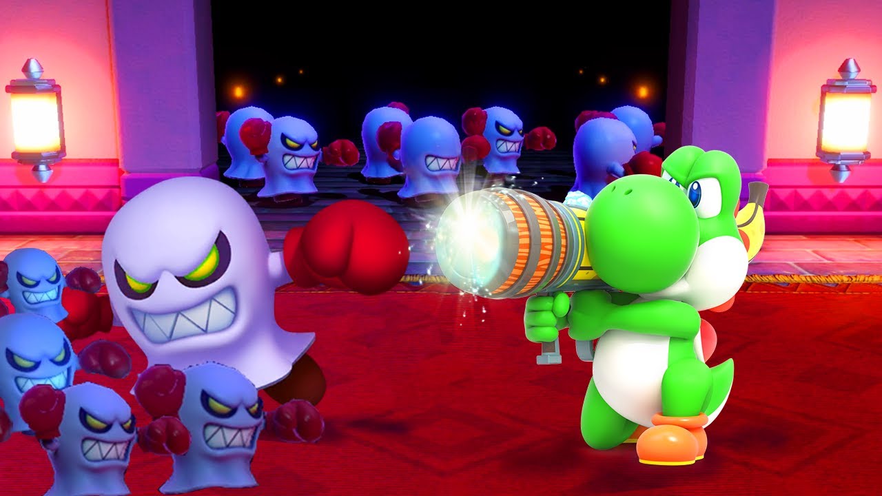 Super Mario Party - Top 15 Minigames - Yoshi vs Diddy Kong vs Hammer Bro vs Shy Guy