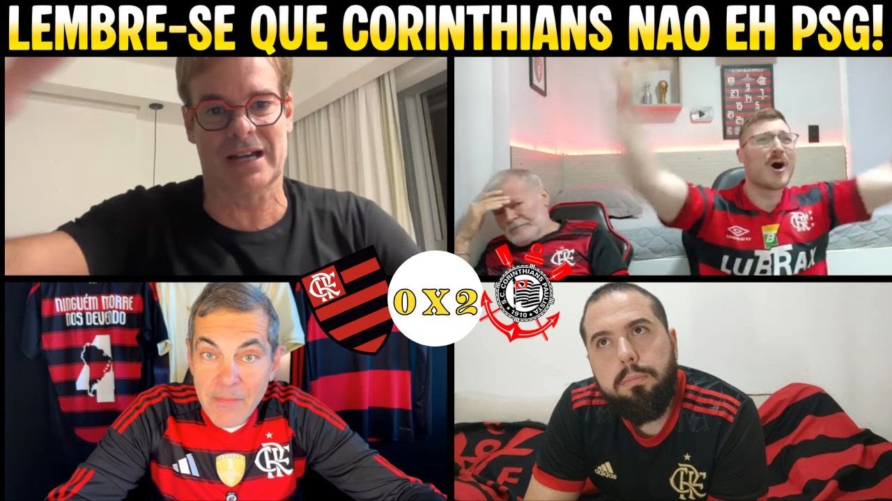 REAÇÕES FLAMENGUISTAS CHORANDO EM FLAMENGO 0 X 2 CORINTHIANS | FINAL SUPERCOPA DO BRASIL