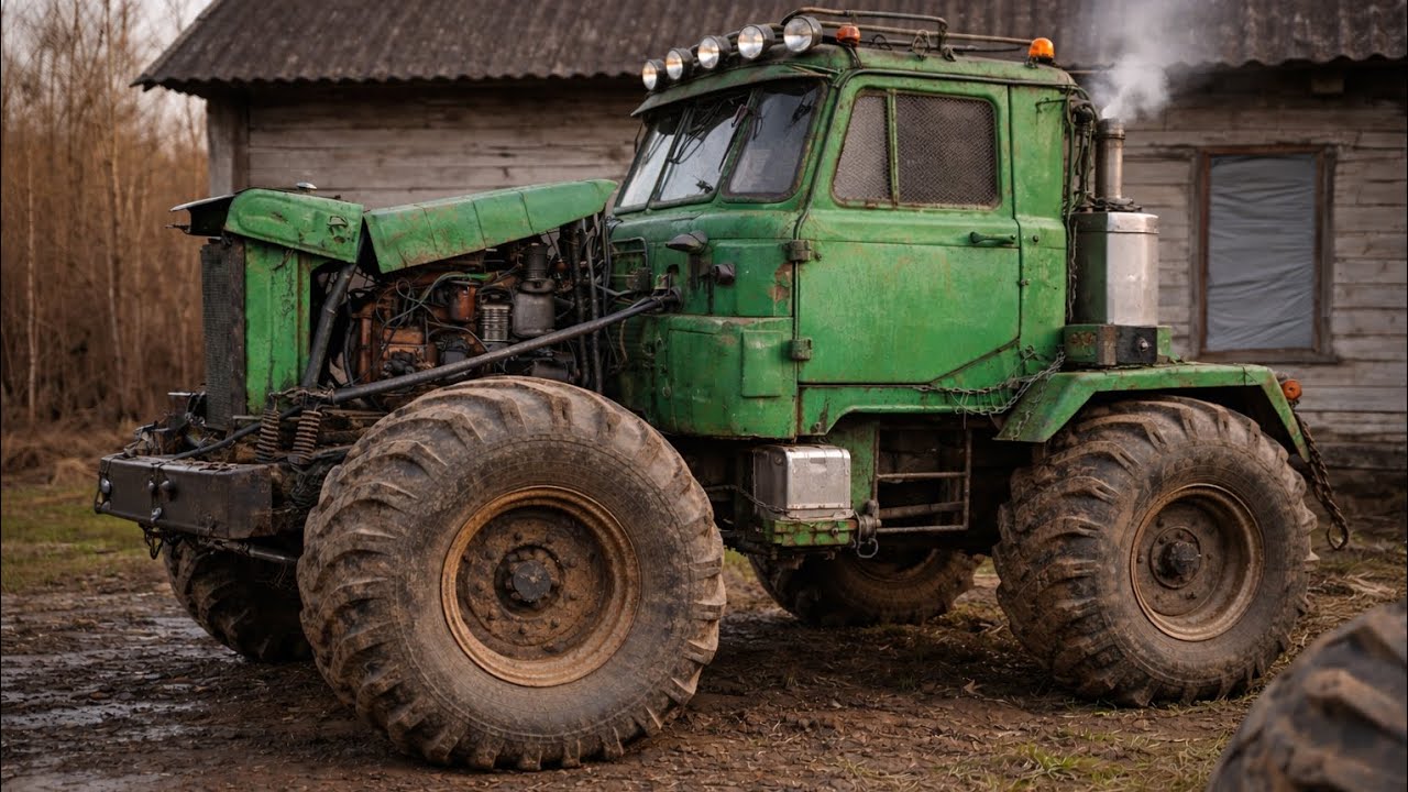 Саморобний трактор з двигуном СМД-22 турбіна + інтеркулер тягне 44 тонни щебня! Реальна сила 🚜💪
