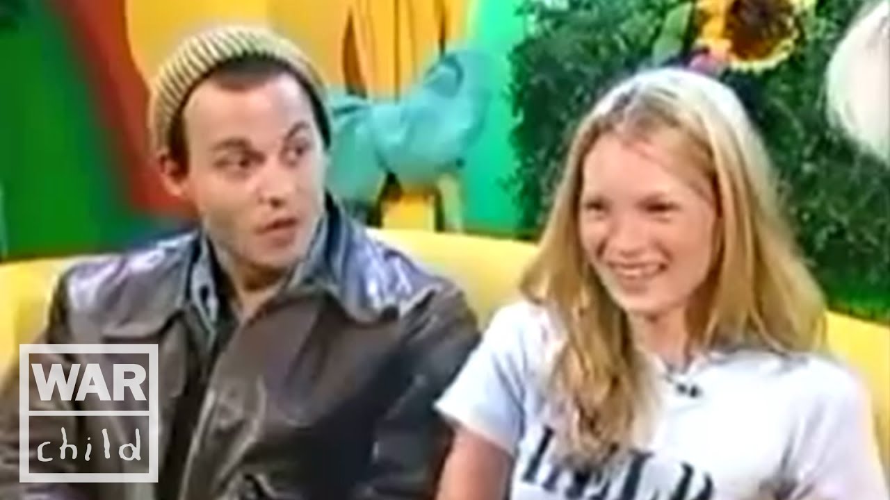 Johnny Depp and Kate Moss on The Big Breakfast - War Child Help album
