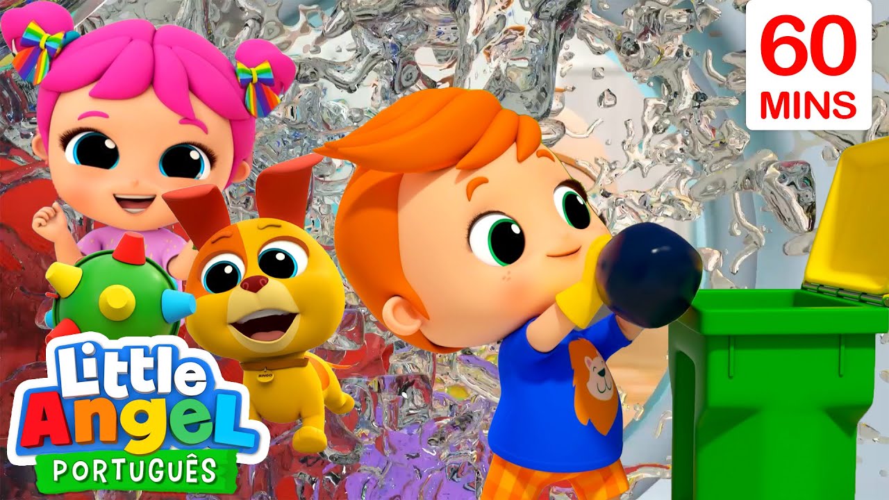 Joãozinho Também Ajuda a Cuidar da Casa | 1 HORA DE LITTLE ANGEL | Moonbug Kids