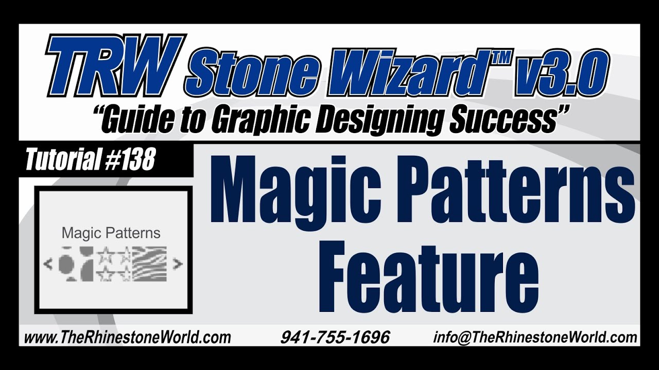TRW Stone Wizard 3 0 Tutorial Video 138 Magic Patterns Feature