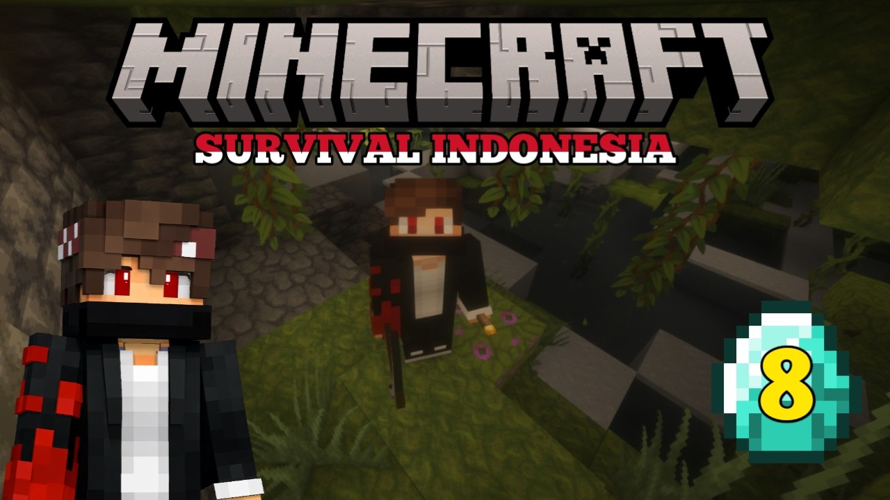 Minecraft Survival Indonesia Episode 8 Menemukan Iron - Goa Misterius