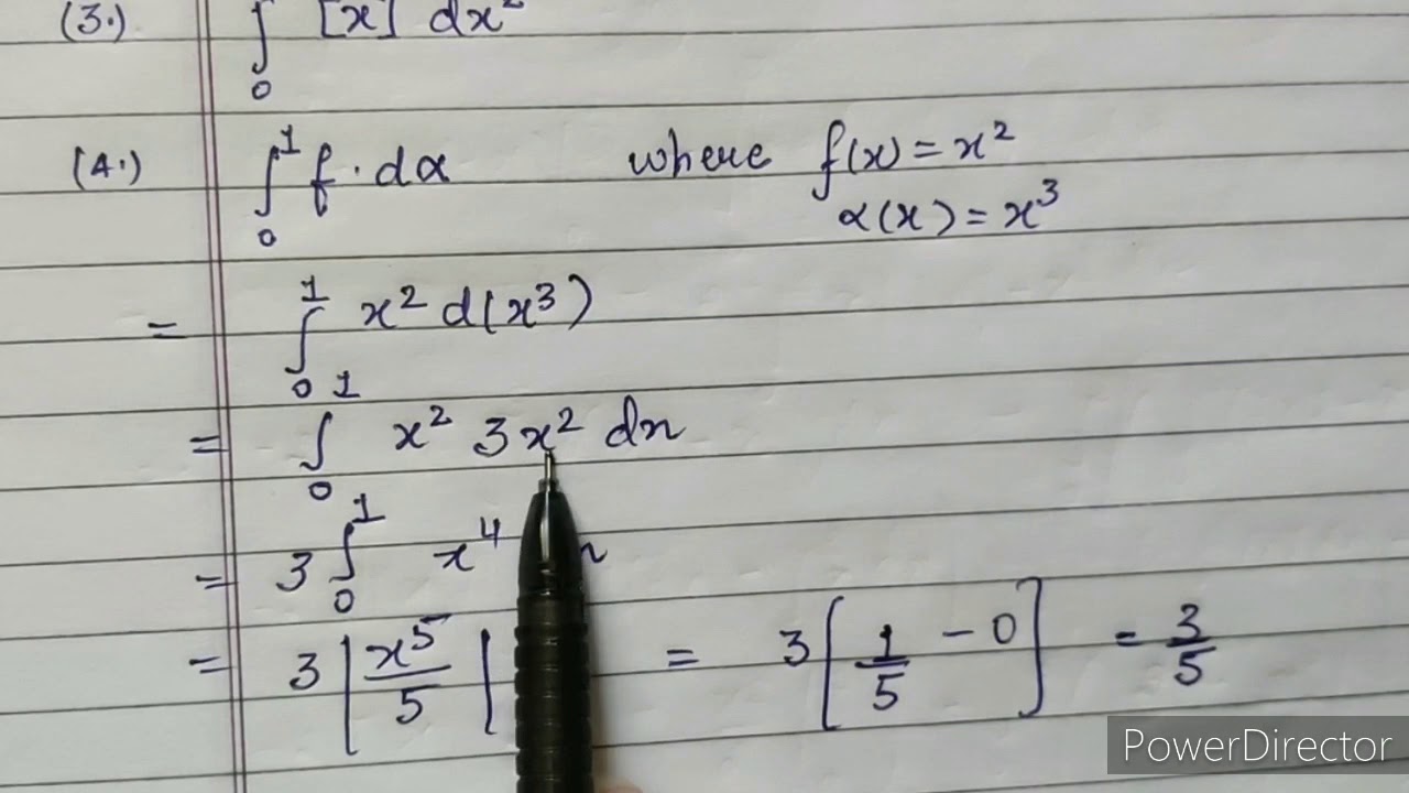 Riemann stieltjes integral examples (part-1)