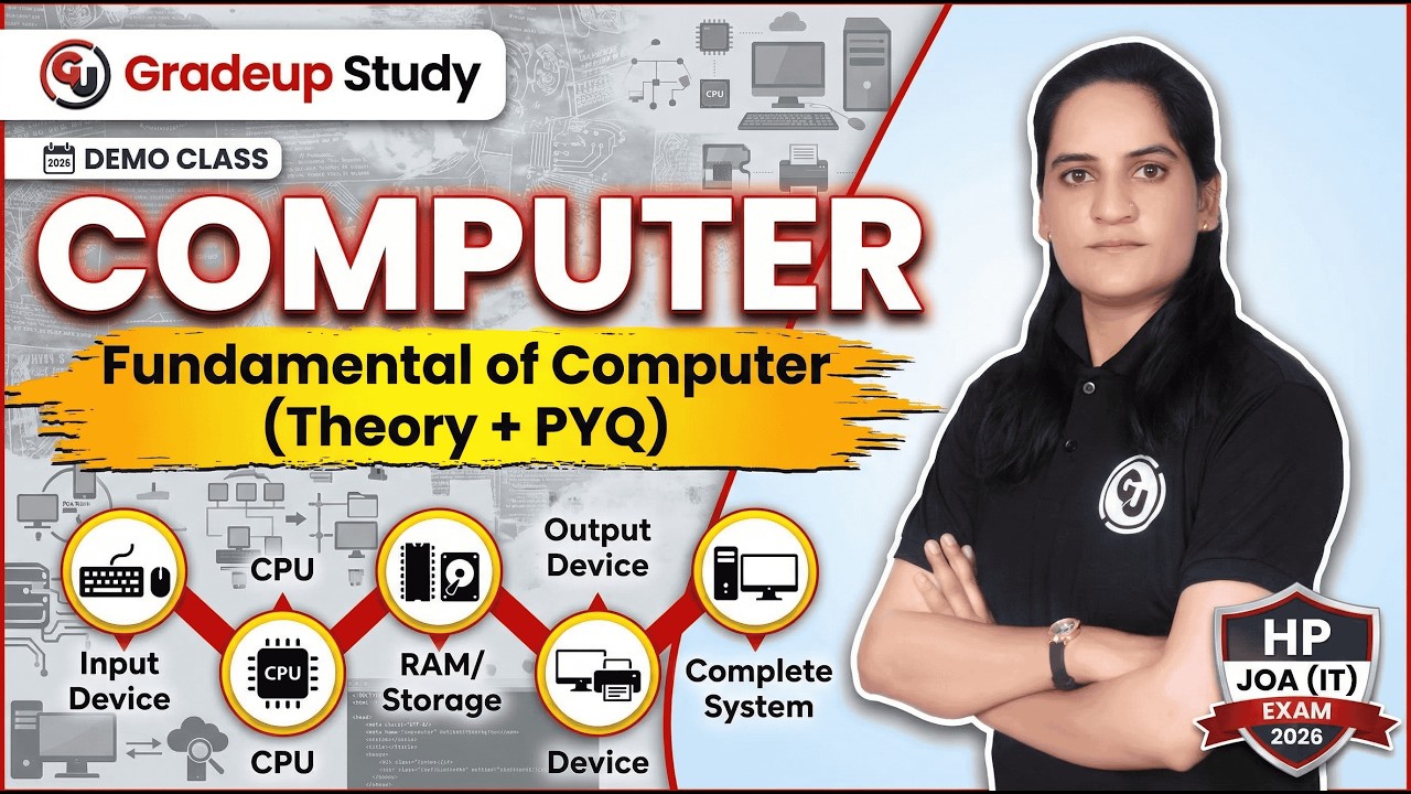 Fundamental of Computer (Theory + PYQ) | HP JOAIT Exam 2026 | Demo Class | Computer