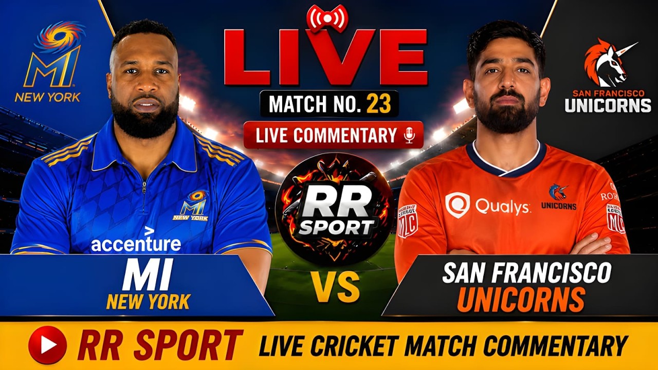 LIVE | MINY vs SFU | MI New York vs San Francisco Unicorns | MLC 2026 Match 23 Live Commentary