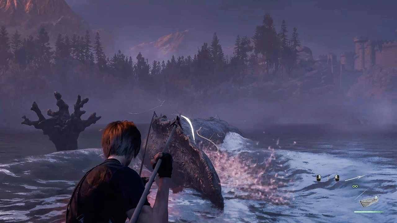 Resident Evil 4 Remake - Lake Monster Boss Fight HD (Del Lago)