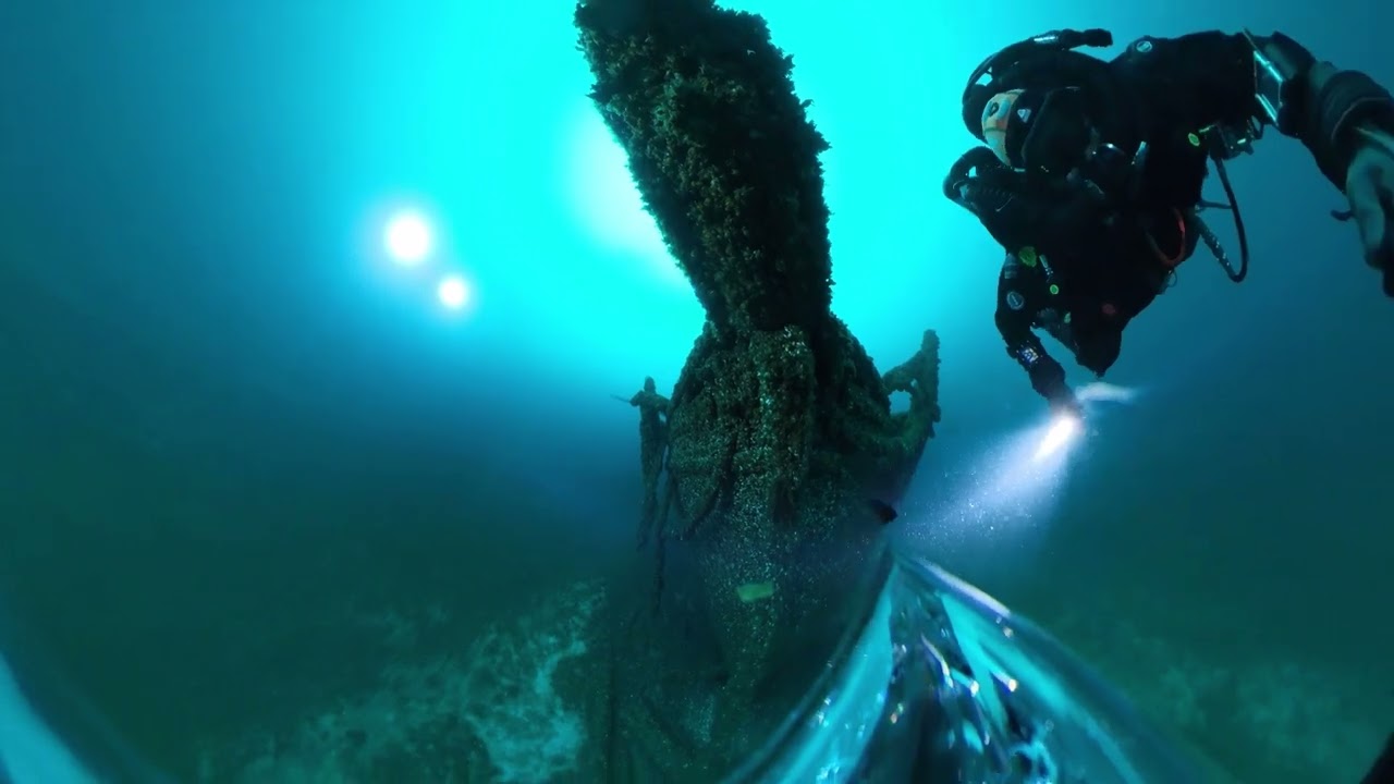 Augustus P. Handy shipwreck exploration! 360 video Lake Huron