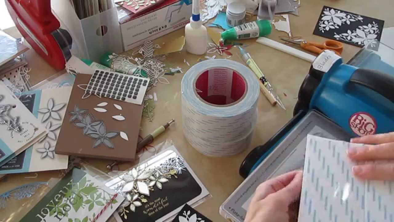 Adhering intricate Memory Box Dies...Embedded Diecuts