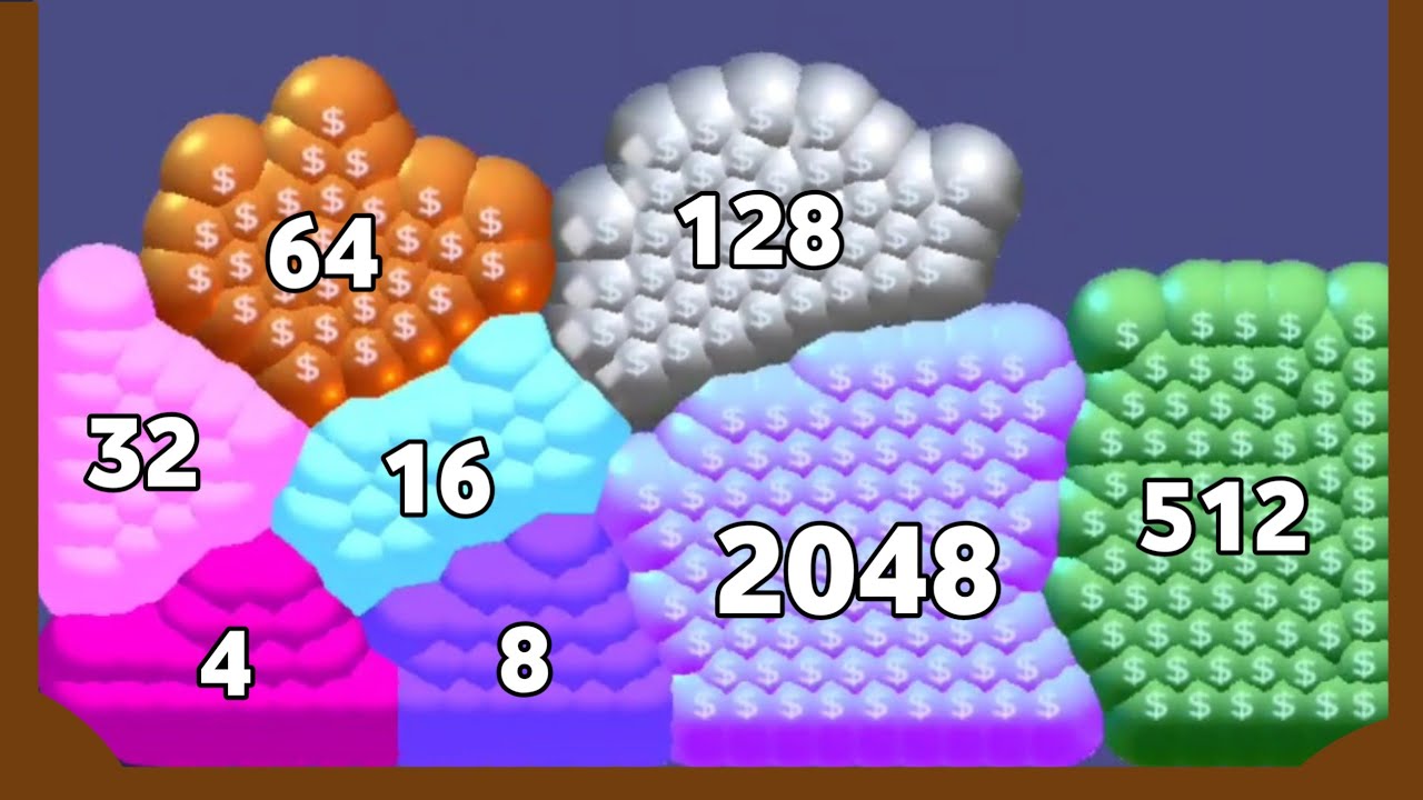 Merge The Jelly Gameplay - Jelly 2048 (Infinity Colorful ASMR Games)